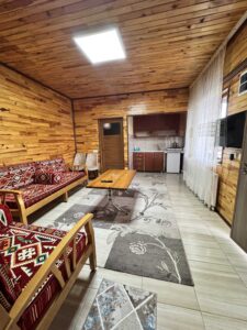 1+1 mutfaklı bungalov salon fotoğrafı - Ertunç Yayla Evleri